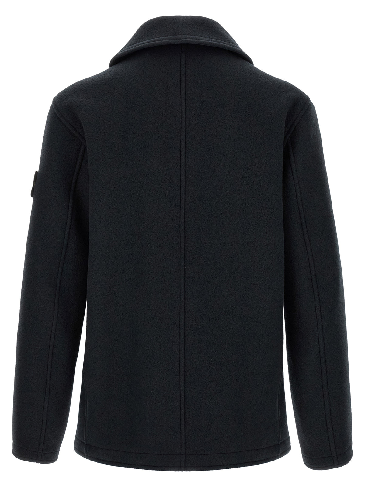 STONE ISLAND Stone Island Men Double-Breasted Coat With Logo Badge