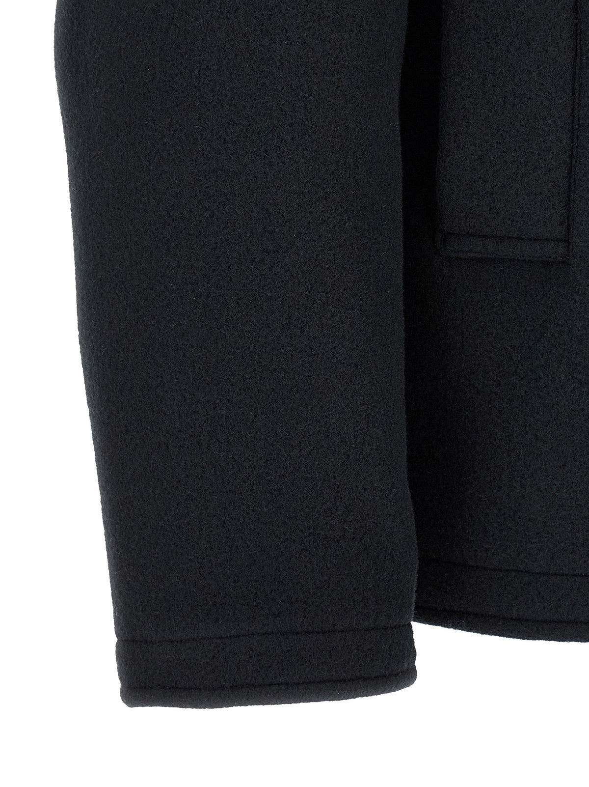 STONE ISLAND Stone Island Men Double-Breasted Coat With Logo Badge