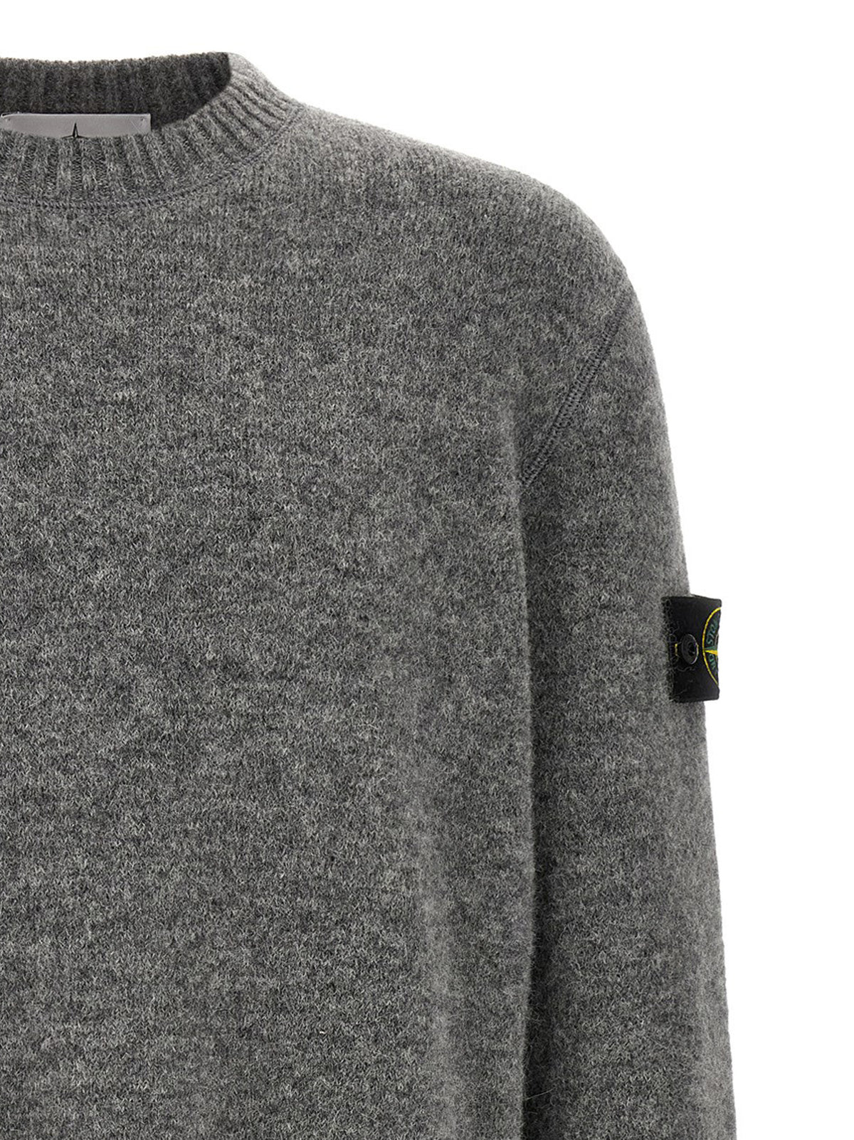 Stone Island Men '5100050' Crew Neck Sweater With Logo Badge