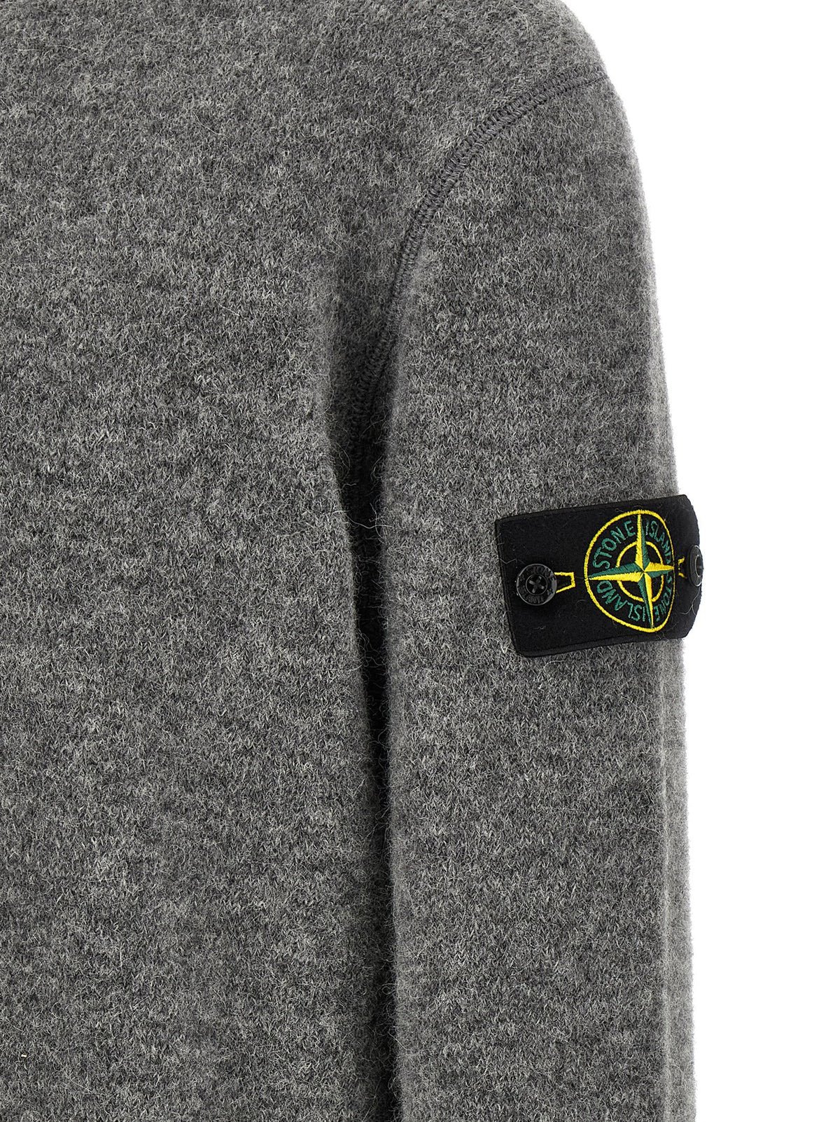 Stone Island Men '5100050' Crew Neck Sweater With Logo Badge