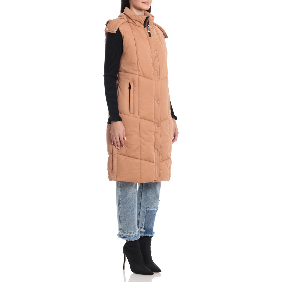 Womens Quilted Longline Vest