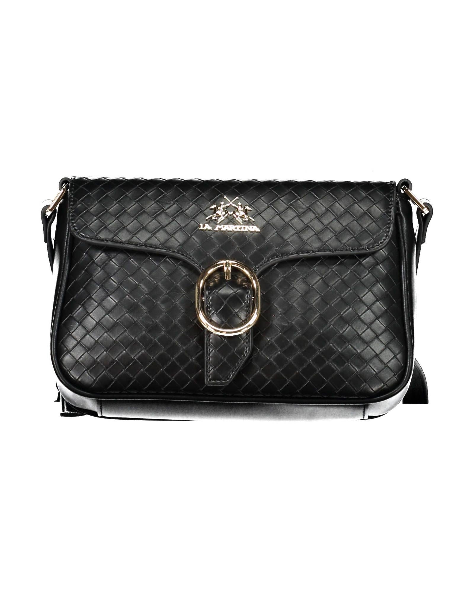 La Martina Woven Crossbody Bag Model LA20557 Women Black Handbags