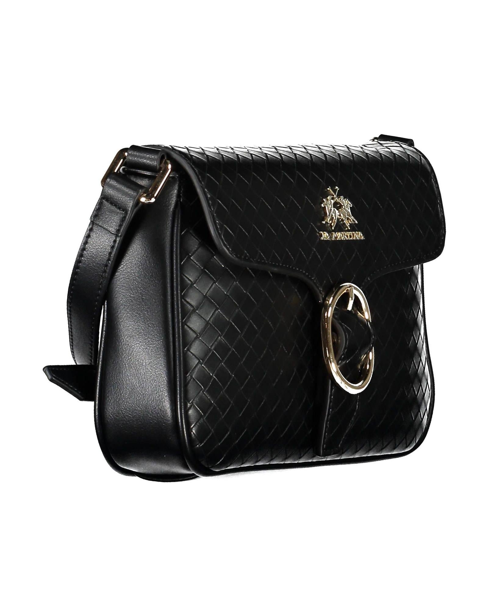 La Martina Woven Crossbody Bag Model LA20557 Women Black Handbags