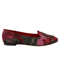 Dolce & Gabbana Floral Brocade Ballerinas - Red 5 Multicolor