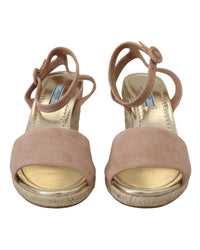 Prada Espadrille Wedge Sandal Pink