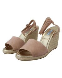 Prada Espadrille Wedge Sandal Pink