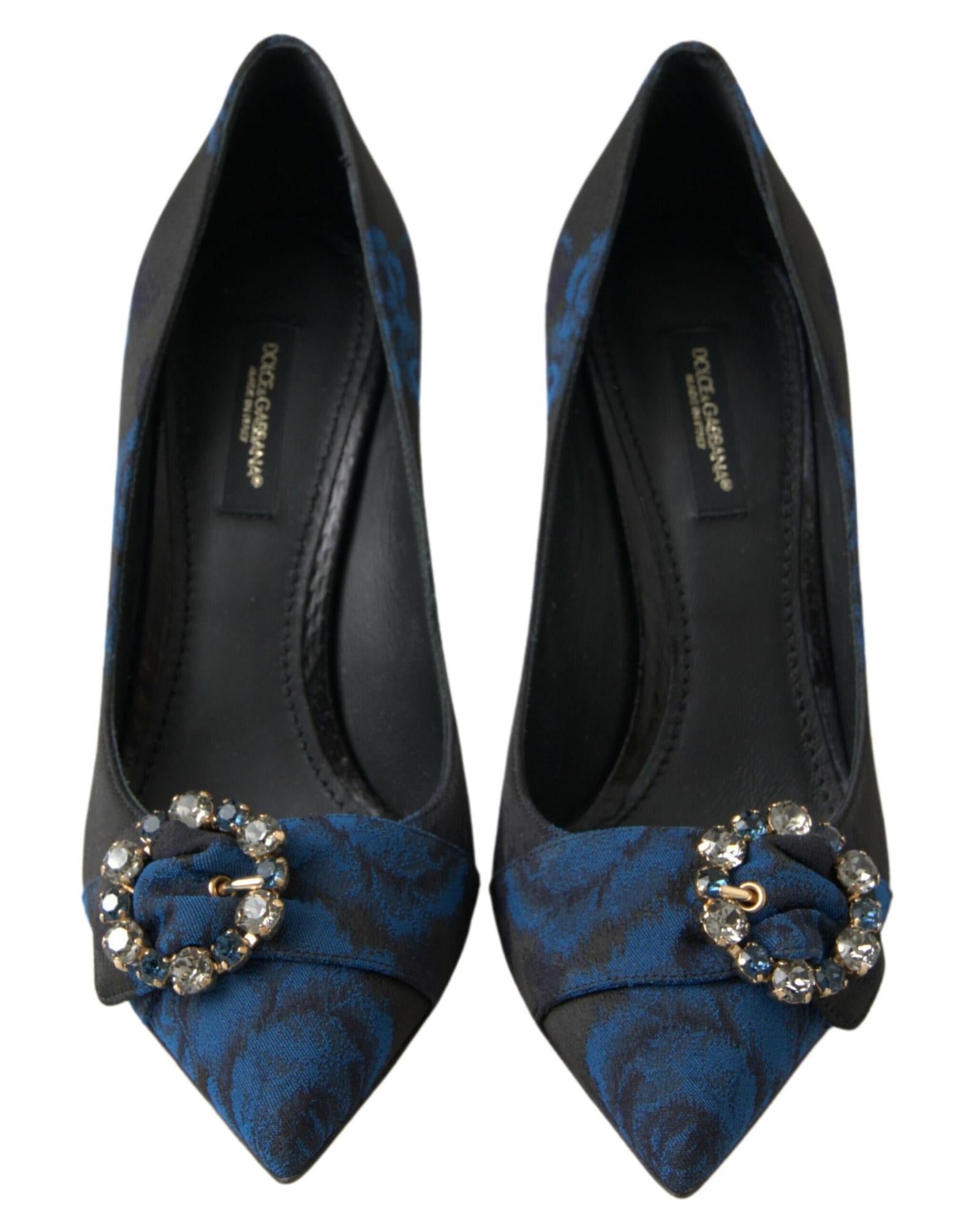 Dolce & Gabbana Crystal Floral Heels5