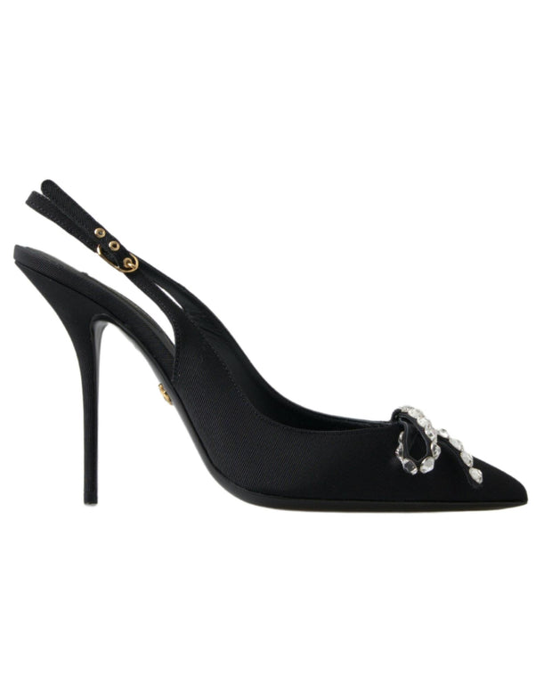 Dolce & Gabbana Crystal Embellished Slingback Heel Shoes