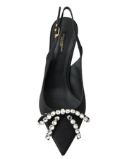 Dolce & Gabbana Crystal Embellished Slingback Heel Shoes