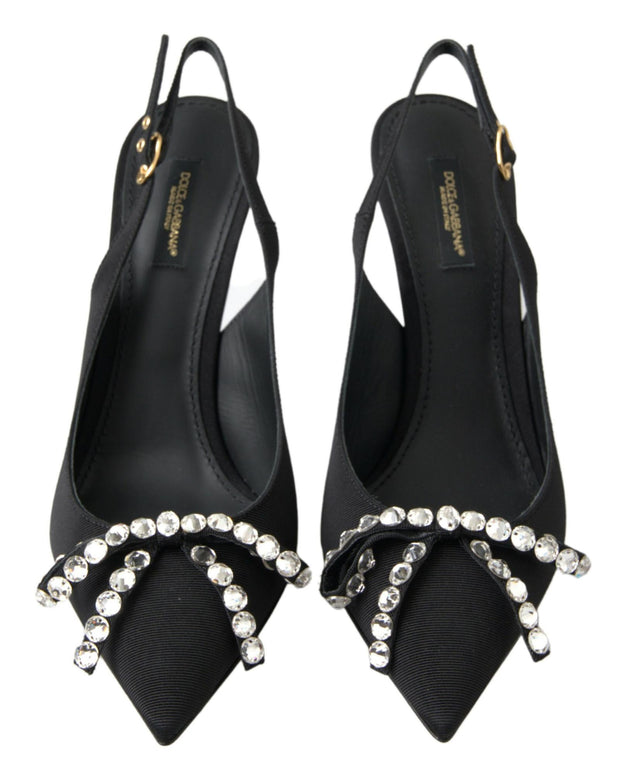 Dolce & Gabbana Crystal Embellished Slingback Heel Shoes
