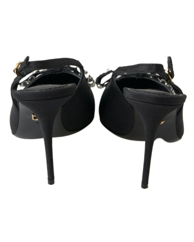 Dolce & Gabbana Crystal Embellished Slingback Heel Shoes
