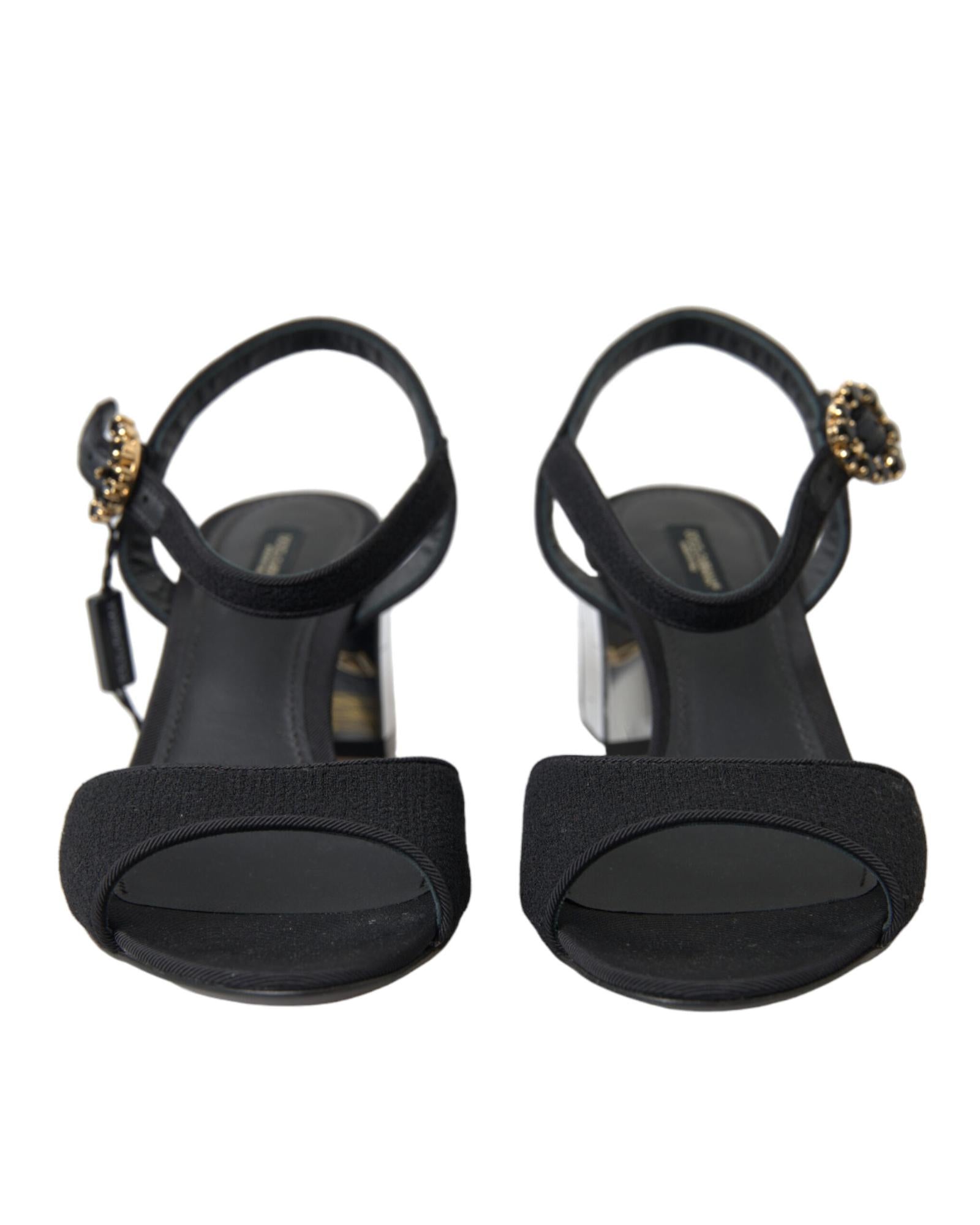 Dolce & Gabbana Mirror Block Heel Sandals
