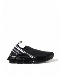 Dolce & Gabbana Portofino Black Knit Sneakers