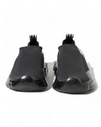 Dolce & Gabbana Portofino Black Knit Sneakers