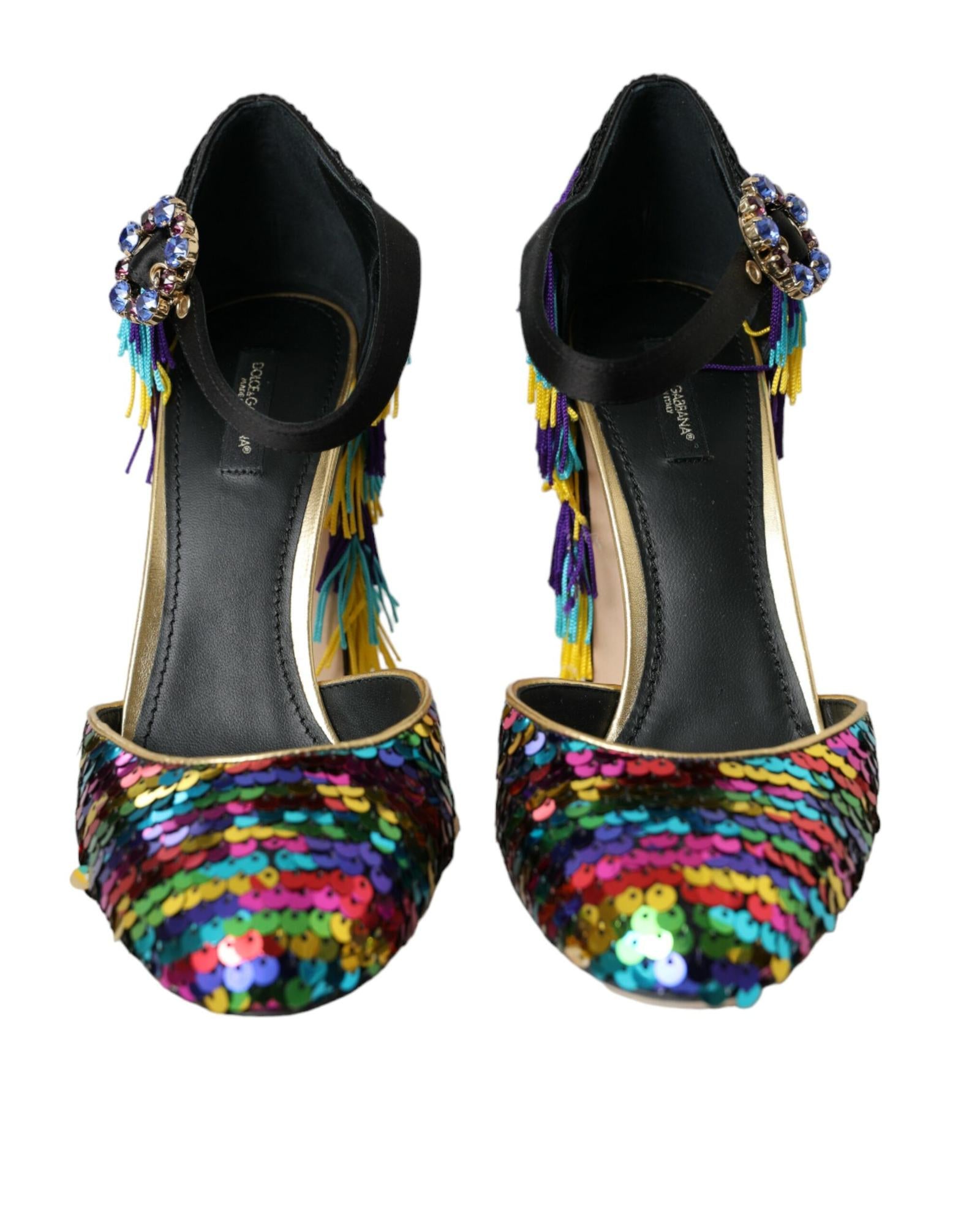 Dolce & Gabbana Women's Sequin Pumps with Fringe