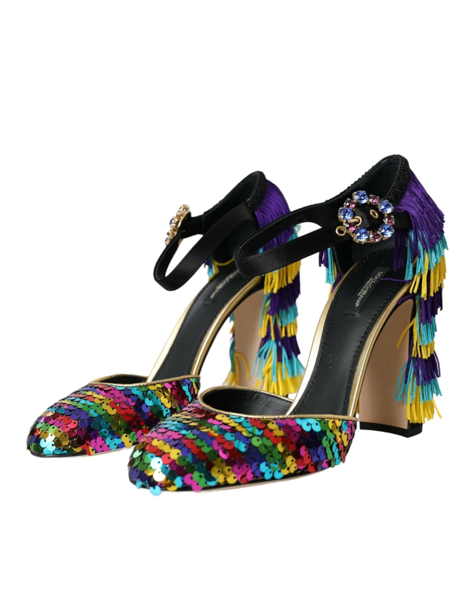 Dolce & Gabbana Women's Sequin Pumps with Fringe