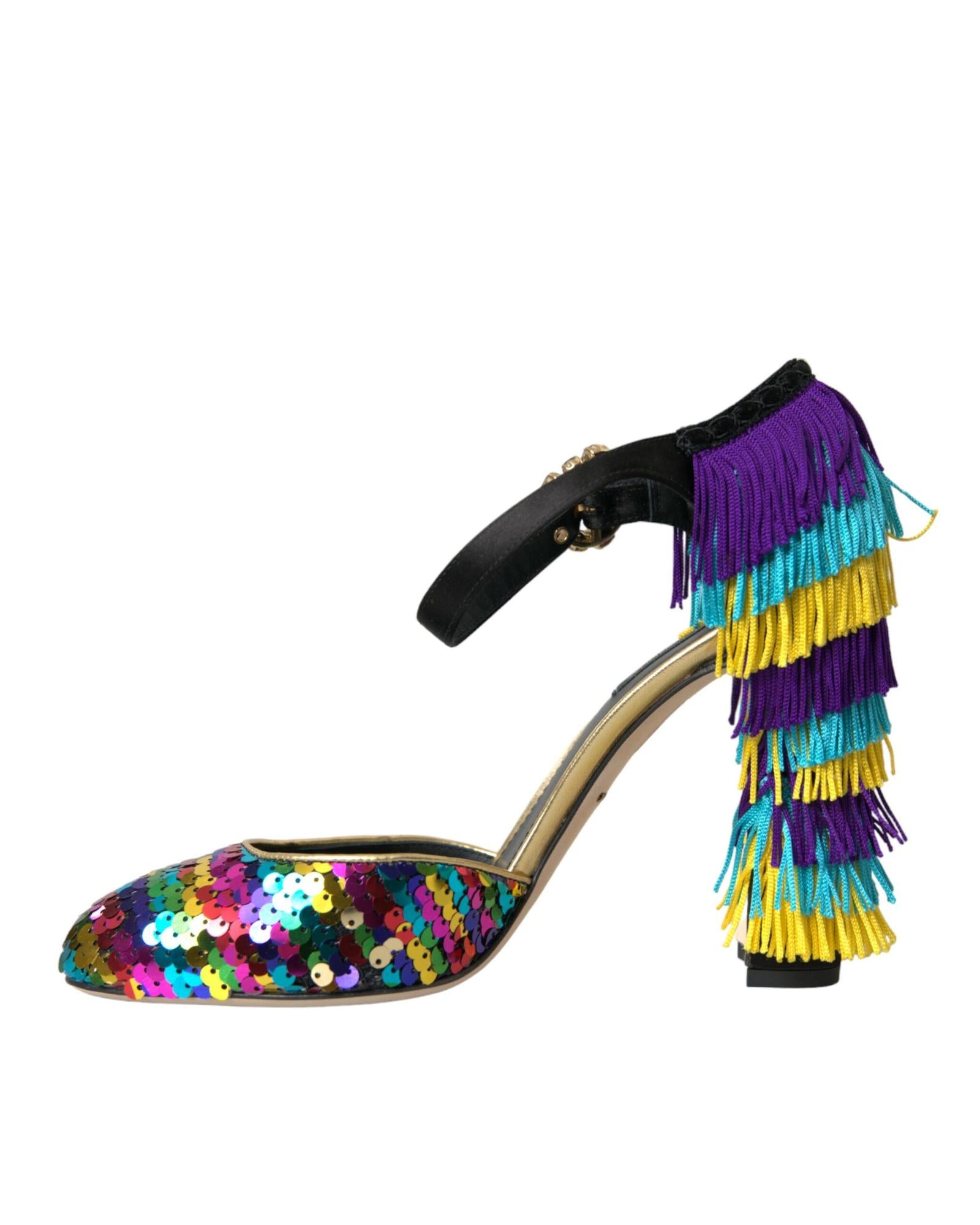 Dolce & Gabbana Women's Sequin Pumps with Fringe