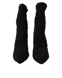 Dolce & Gabbana Teddy Faux Fur Ankle Boots Black