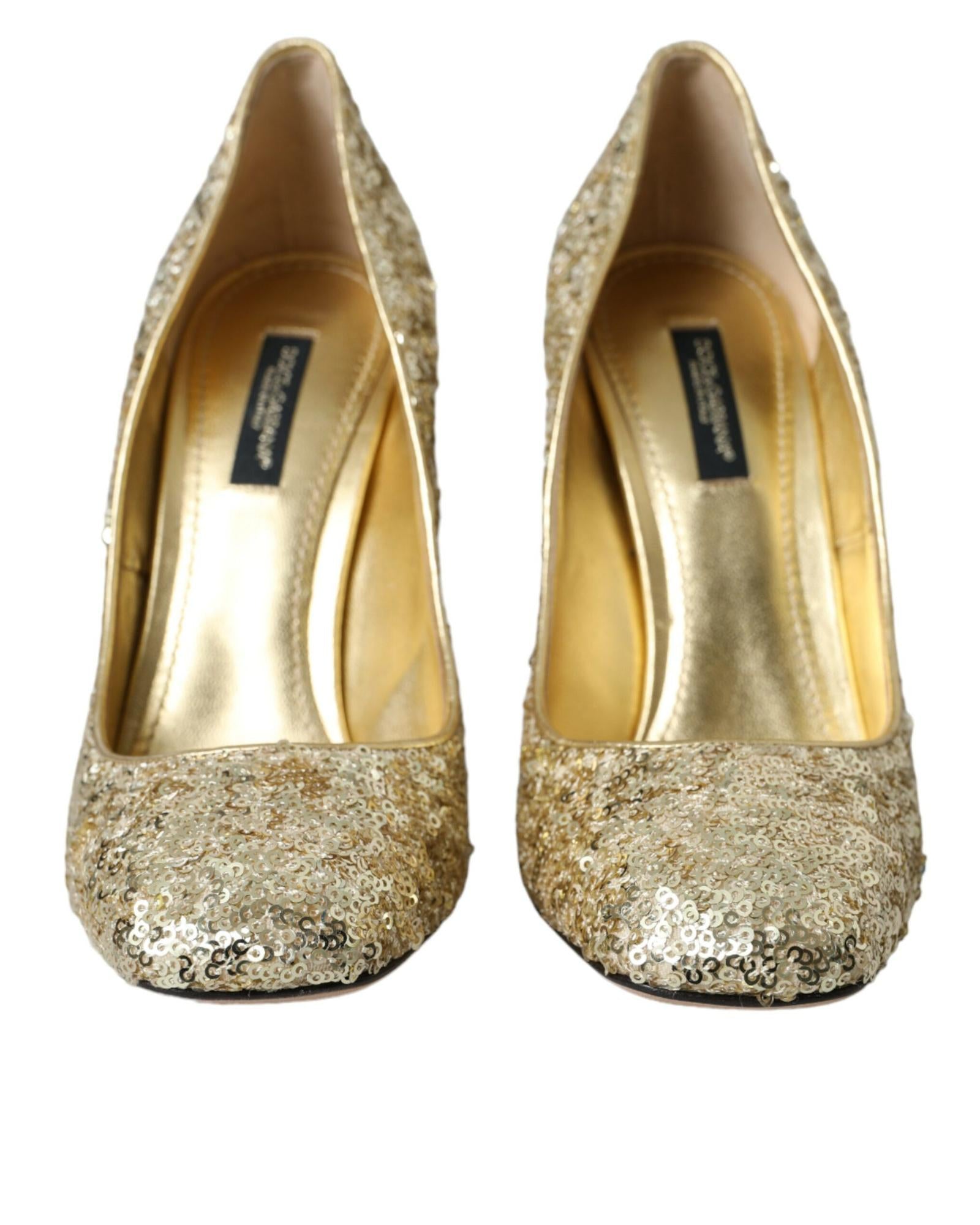 Dolce & Gabbana Gold Sequin Pumps