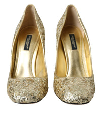 Dolce & Gabbana Gold Sequin Pumps