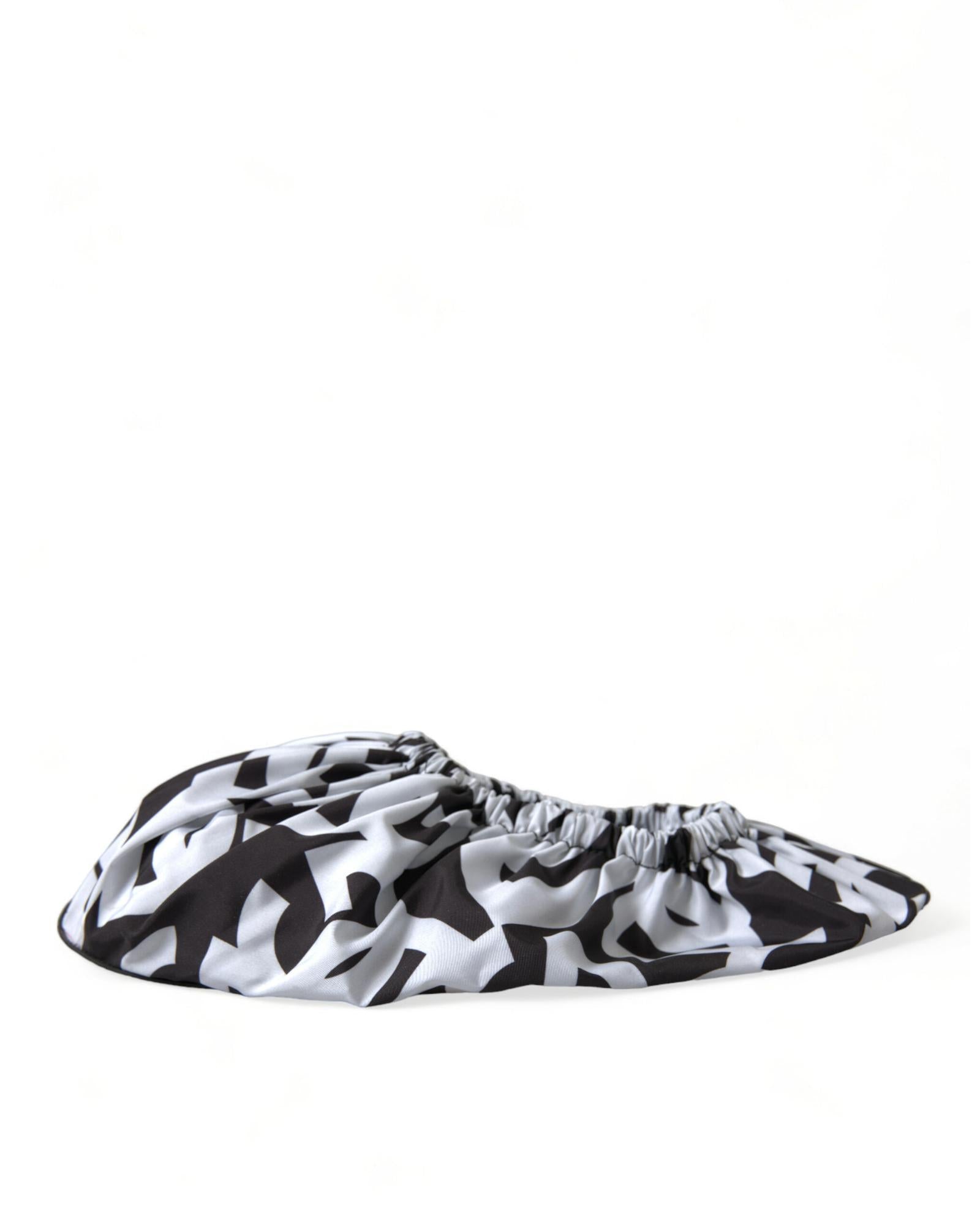 Dolce & Gabbana DG Logo Print Shoe Covers 9 blackwhite