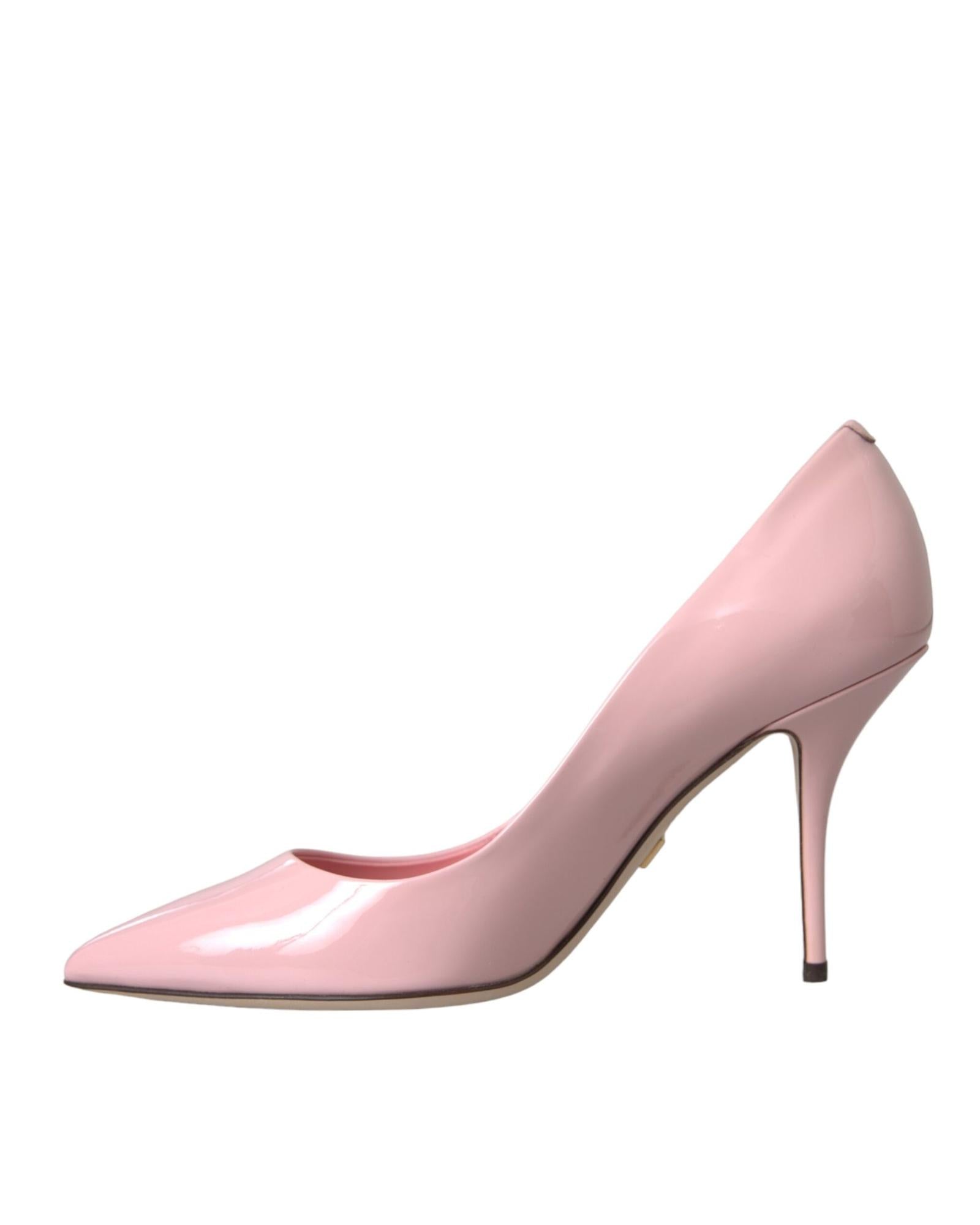 Dolce & Gabbana Women's Pointed Toe Patent Leather Pumps - Pink