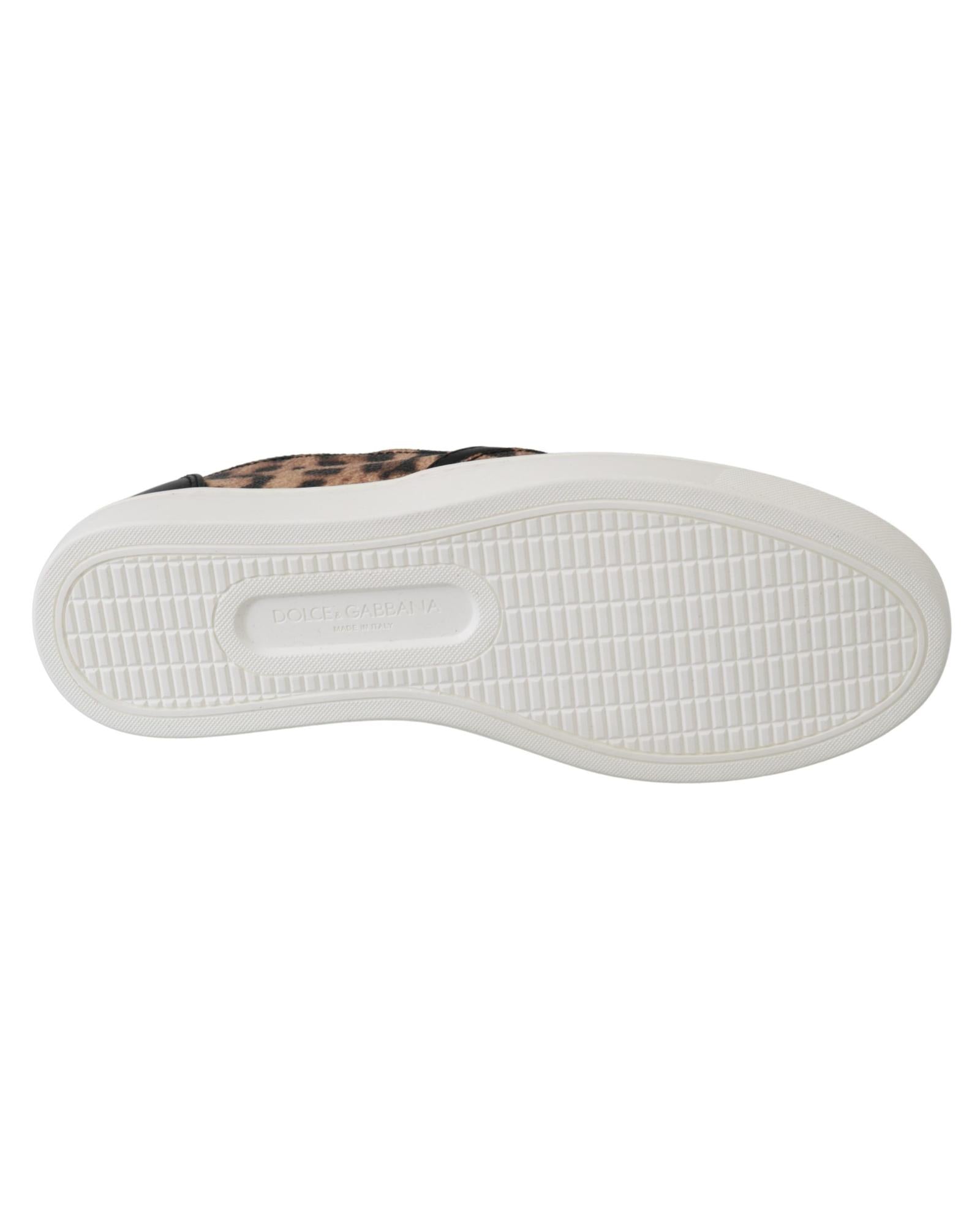 Dolce & Gabbana Leopard Print Slip-On Sneakers for Women