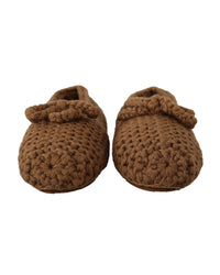 Dolce & Gabbana Wool Knit Slip On Ballerina Flats