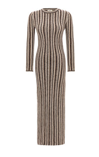 Juniper Backless Striped Wool Maxi Dress Regular 6 (S) Multi
