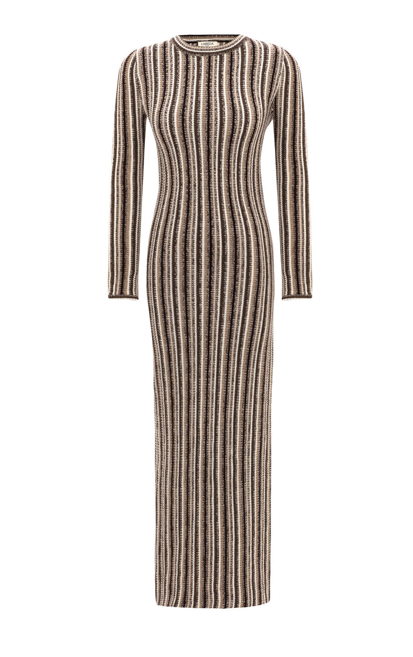 Juniper Backless Striped Wool Maxi Dress Regular 6 (S) Multi