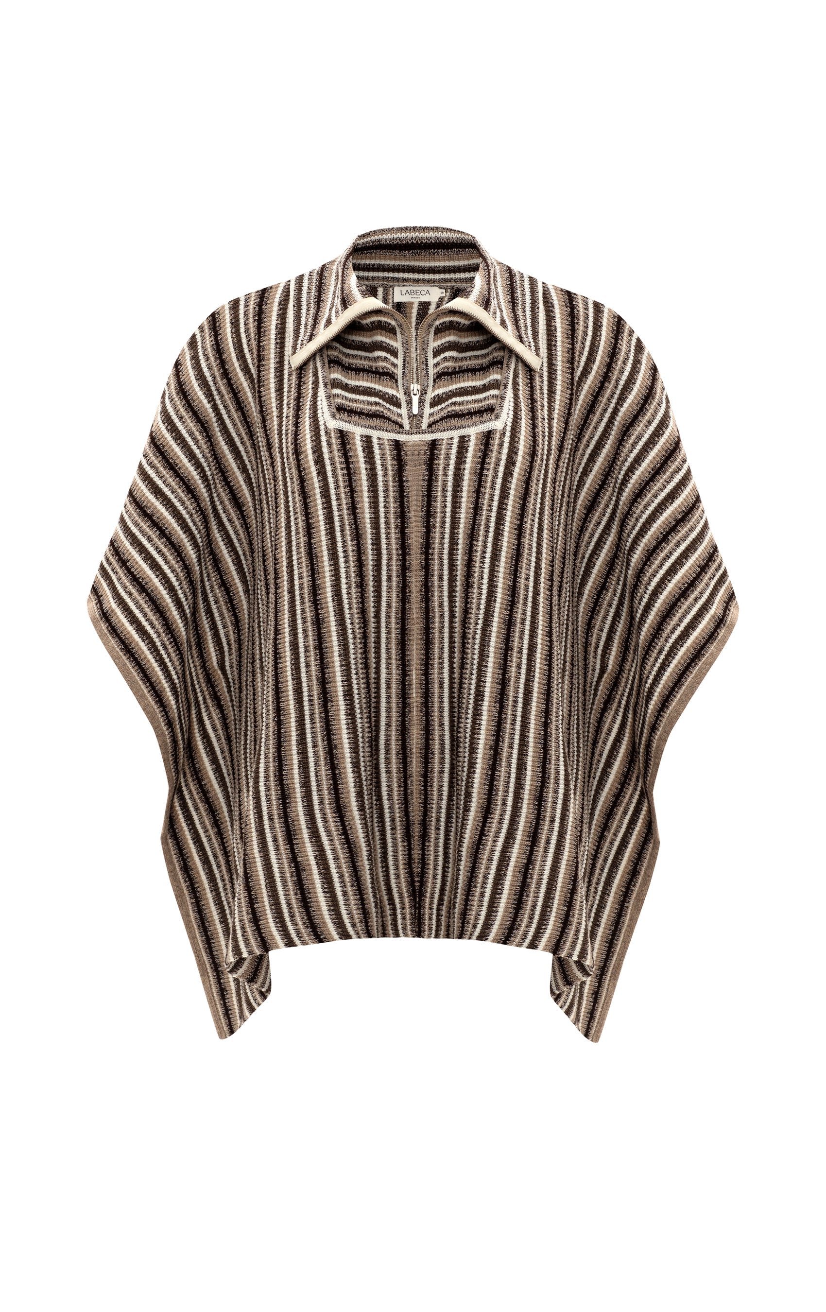 Juniper Striped Wool Cape One Size Fits All Multi