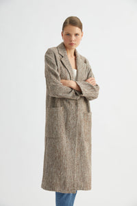 Oversized Herringbone Coat Regular 10 (M) Multi