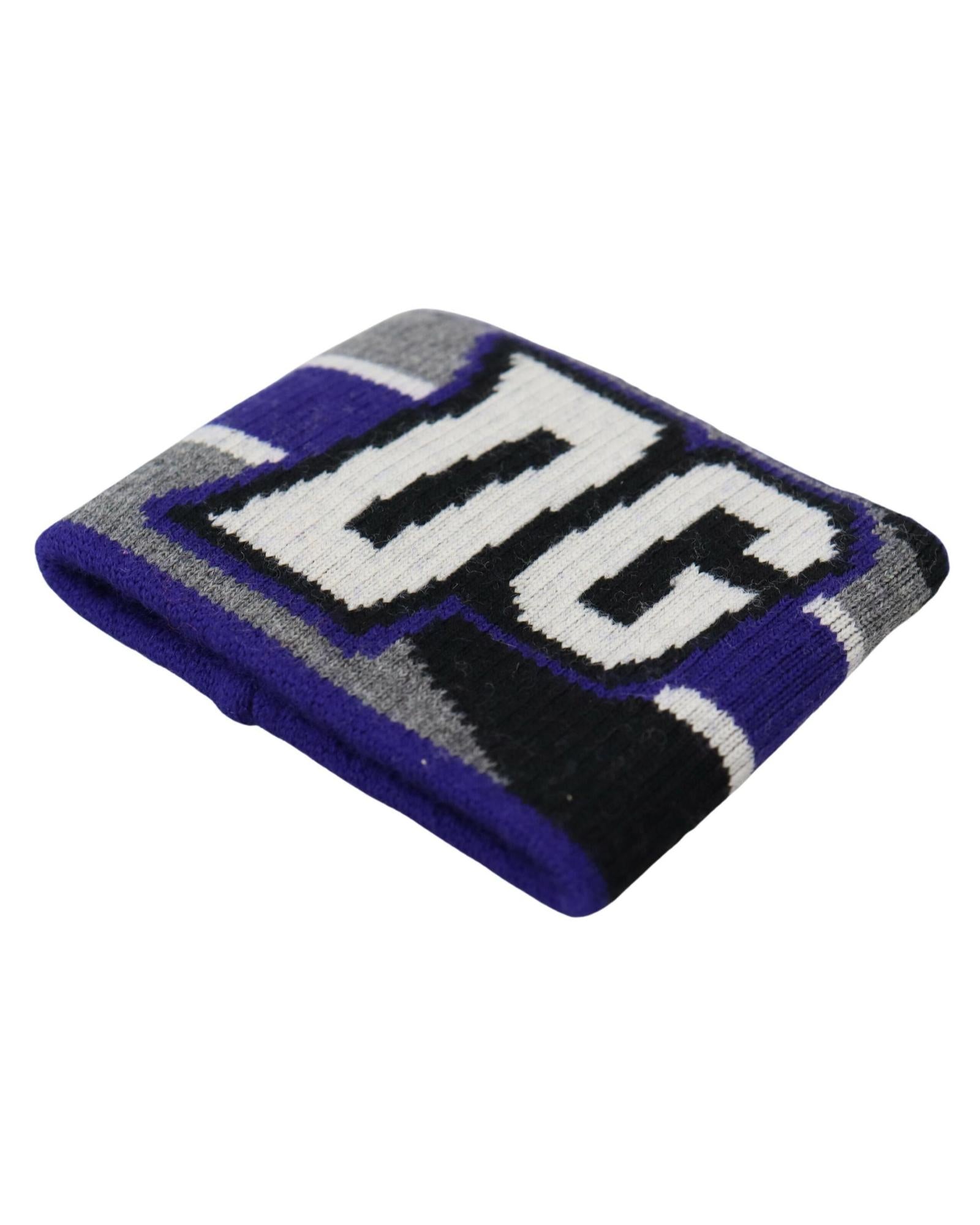Dolce & Gabbana DG Knitted Wrist Warmers Multicolor Logo