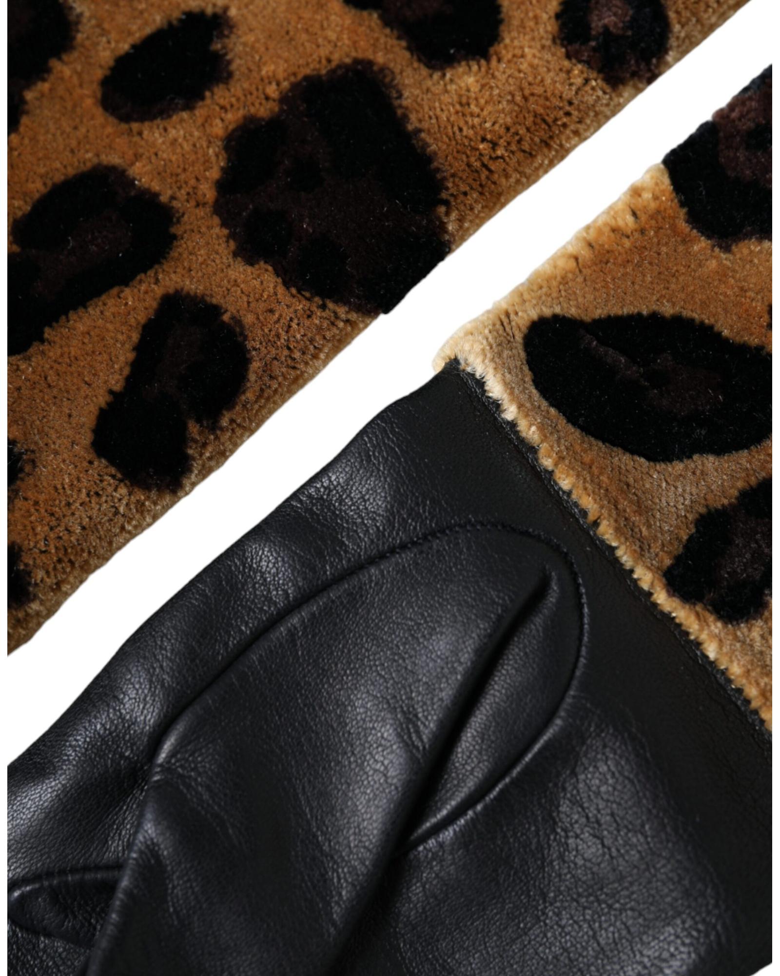 Dolce & Gabbana  Leopard Print Gloves