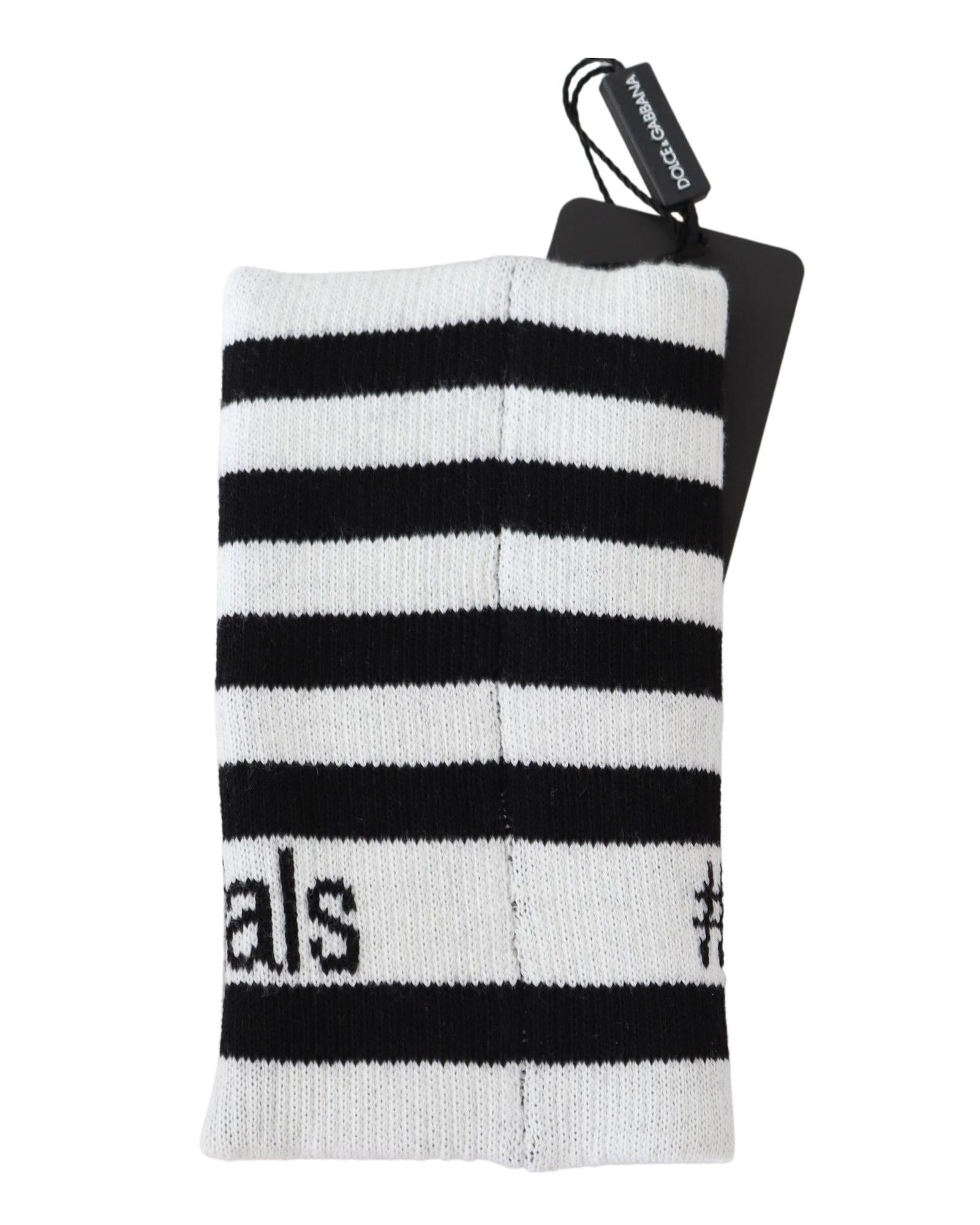 Dolce & Gabbana DG Millen Stripe Cuff Wrist Warmers