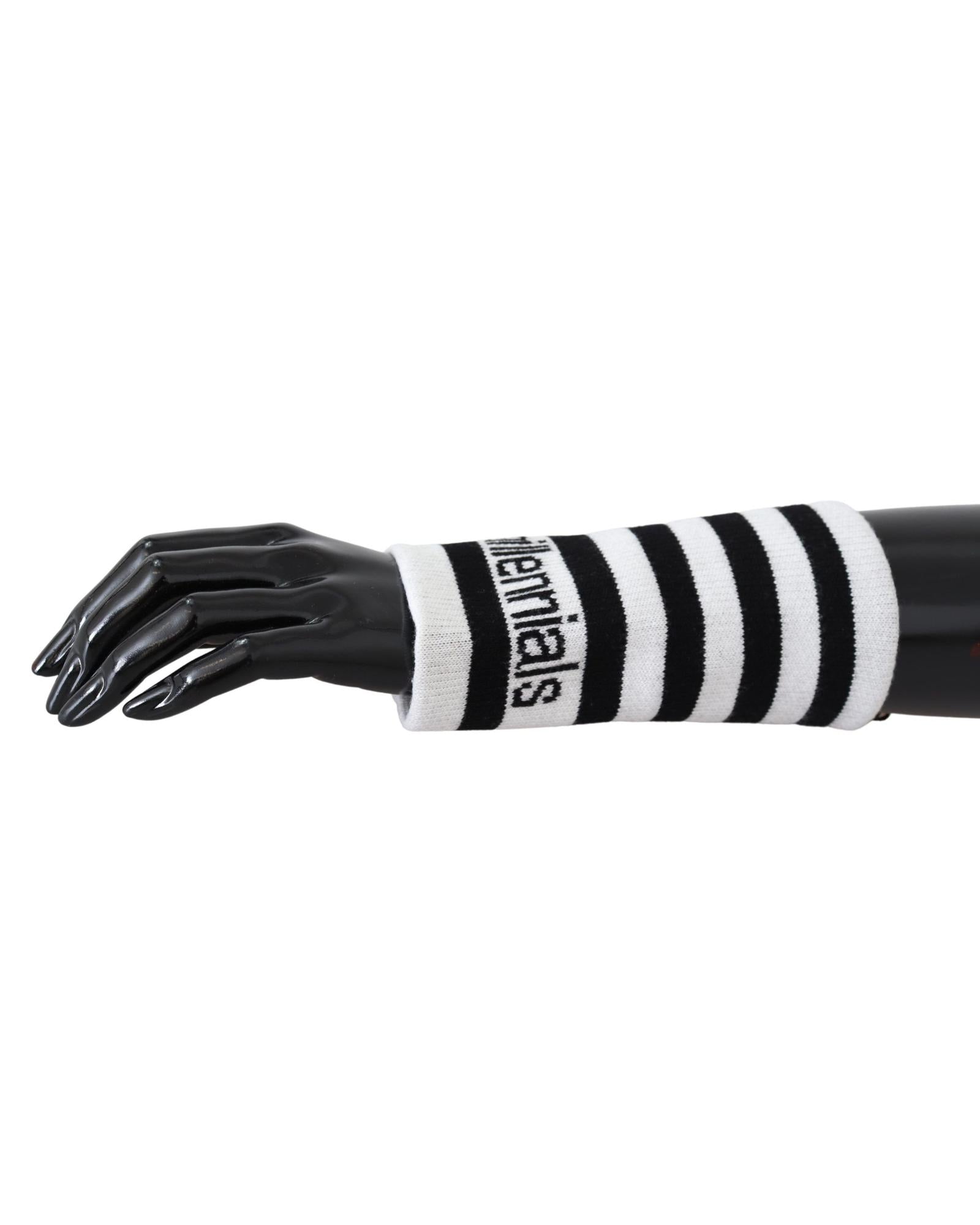 Dolce & Gabbana DG Millen Stripe Cuff Wrist Warmers