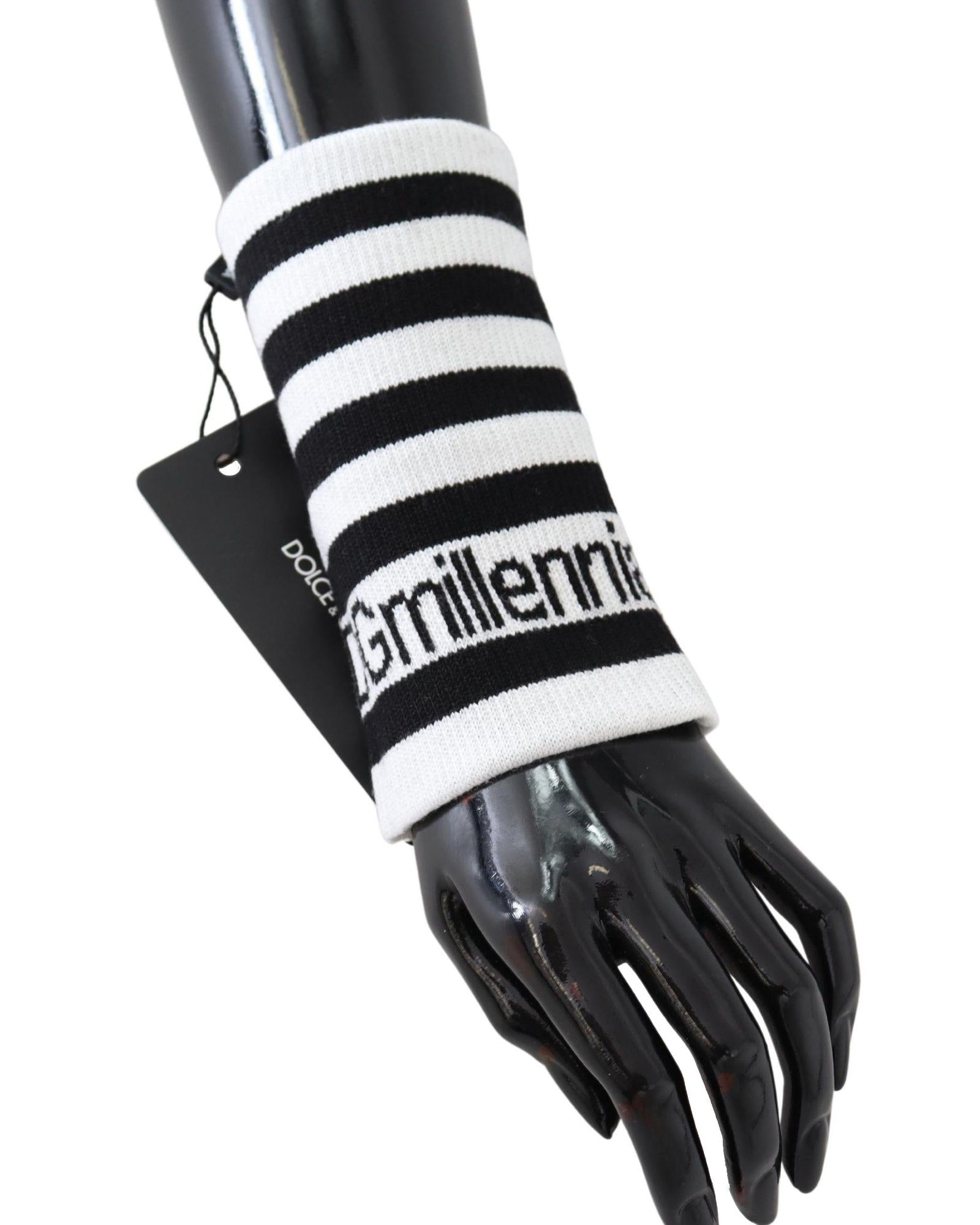 Dolce & Gabbana DG Millen Stripe Cuff Wrist Warmers