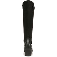 PRAIRIE Womens Faux Leather Block Heel Knee-High Boots