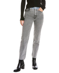 Le Jean Sabine Blue Grey High-Rise Straight Jean
