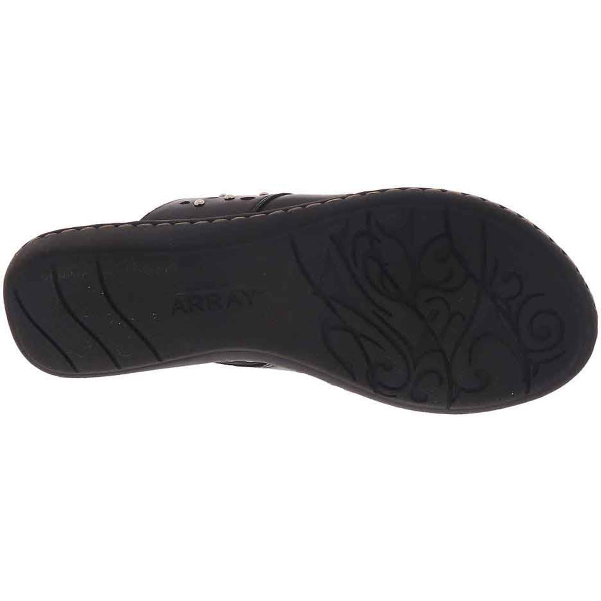 Catalina Womens Leather Studded Slide Sandals