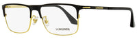 Longines LG5005-H Rectangular Eyeglasses 02A Matte Black/Gold 56mm Matte Black Gold