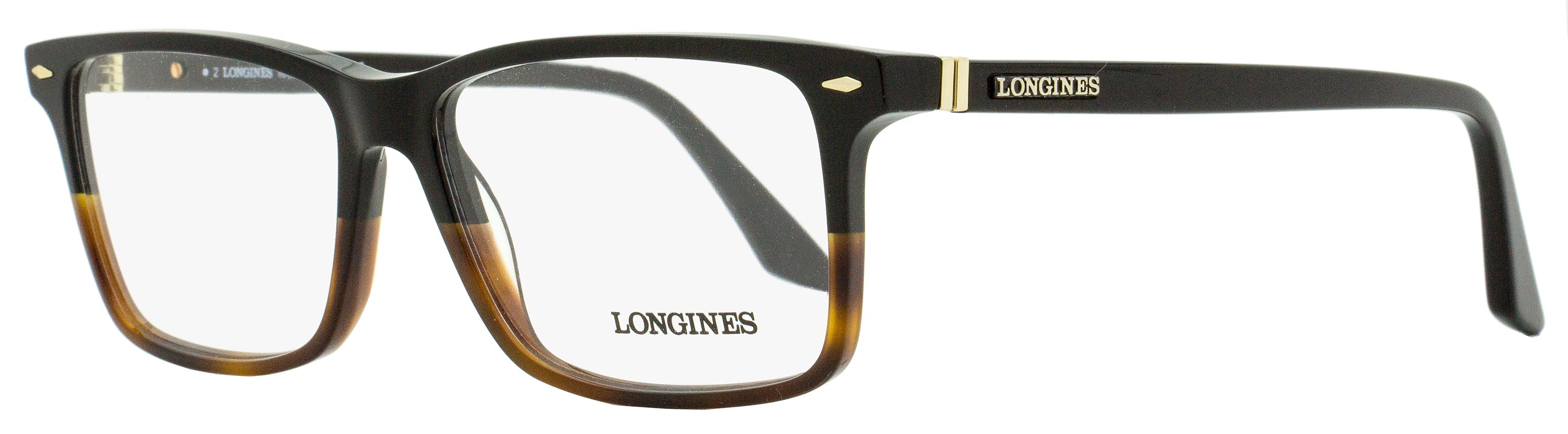 Longines Rectangular Eyeglasses LG5032 005 Black-Havana 57mm Black-Havana