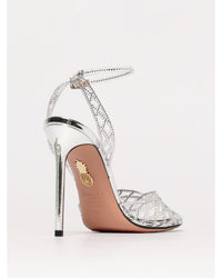 Aquazzura Sexy Thing CrystalEmbellished Heels Women Silver