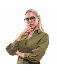 Lozza VL 2041 Round Eyeglasses Frames for Men - Tortoise