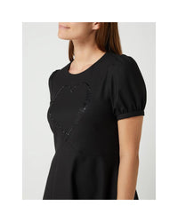 Love Moschino Short Sleeve Dress with Rhinestone Detail