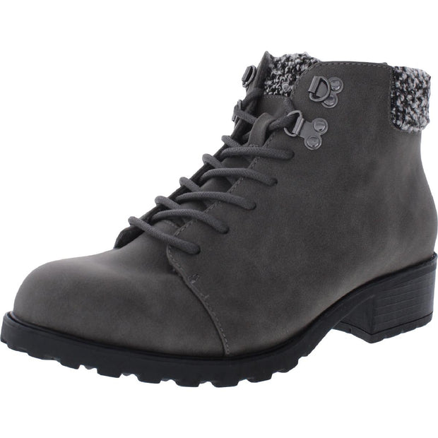 Becky 2.0 Womens Faux Leather Lace-Up Ankle Boots
