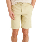 Mens Flat Front Solid Casual Shorts