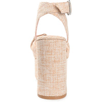 Zenni Womens Bow Ankle Strap Platform Sandals