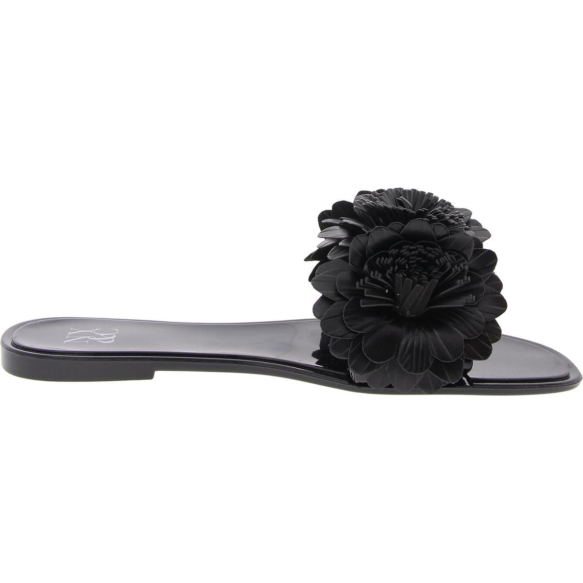 Womens Rosette Manmade Jelly Sandals
