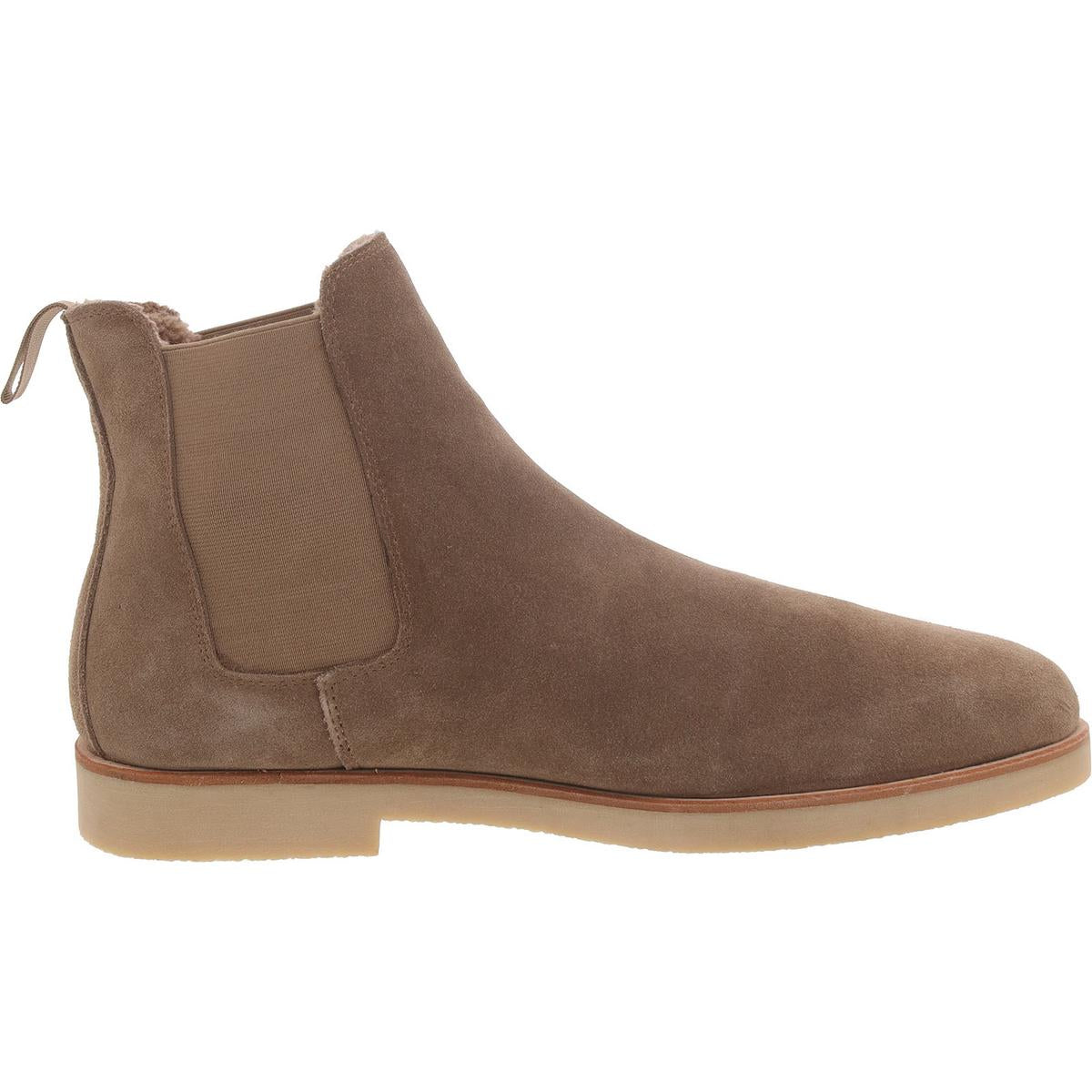 Wilshire-S Mens Suede Faux Fur Lined Chelsea Boots